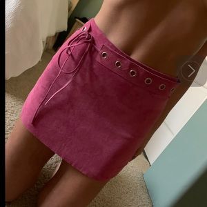 Suede mini skirt vintage Bebe